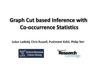 Graph Cut based Inference with Co-occurrence Statistics