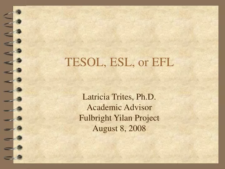 tesol esl or efl