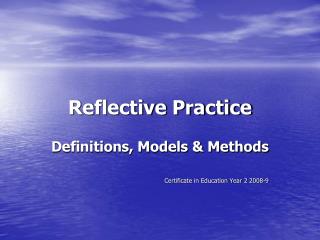 Reflective Practice