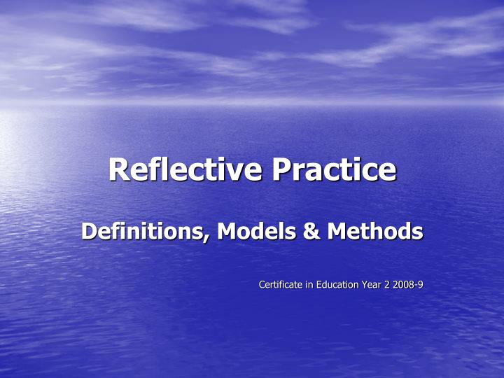 reflective practice