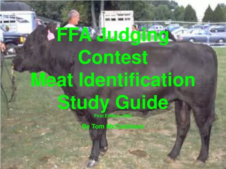 ffa judging contest meat identification study guide first edition 2003