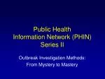 Public Health Information Network (PHIN) Series II