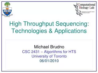 High Throughput Sequencing: Technologies &amp; Applications