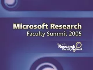 A Snapshot Of MSR: 2005