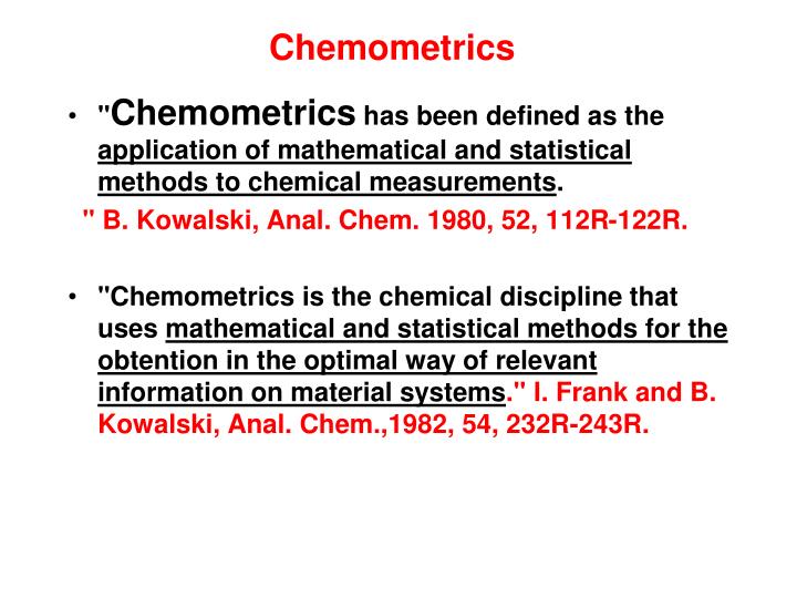 chemometrics