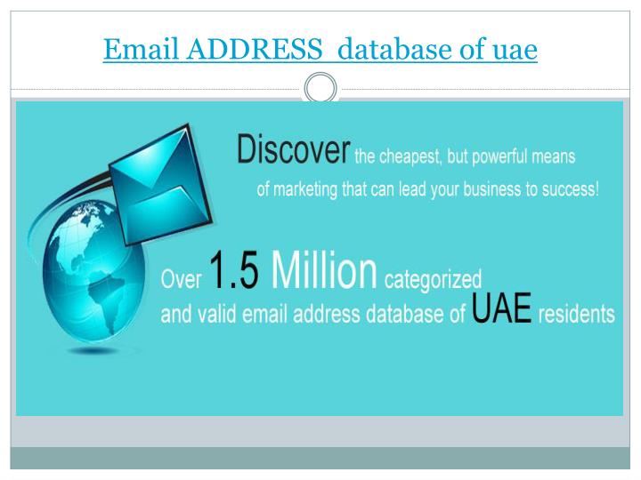 email address database of uae