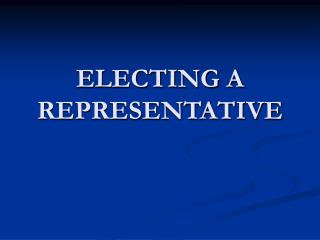 electing a representative