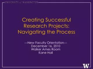 Creating Successful Research Projects: Navigating the Process