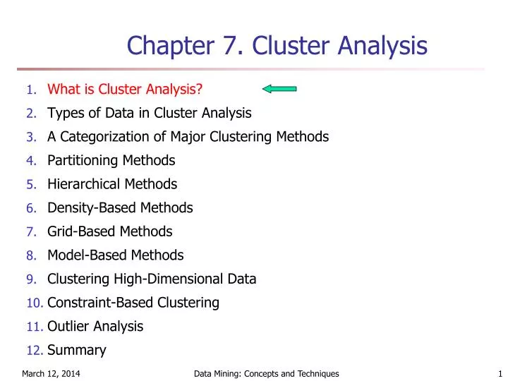 chapter 7 cluster analysis