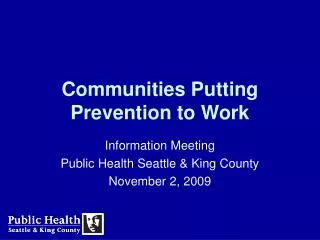 Communities Putting Prevention to Work