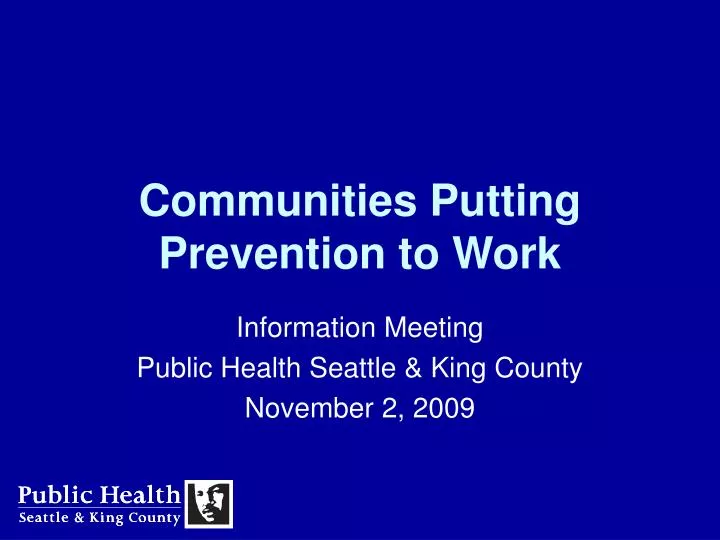 communities putting prevention to work