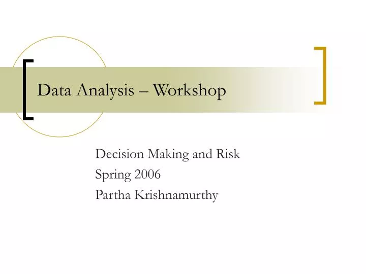 data analysis workshop