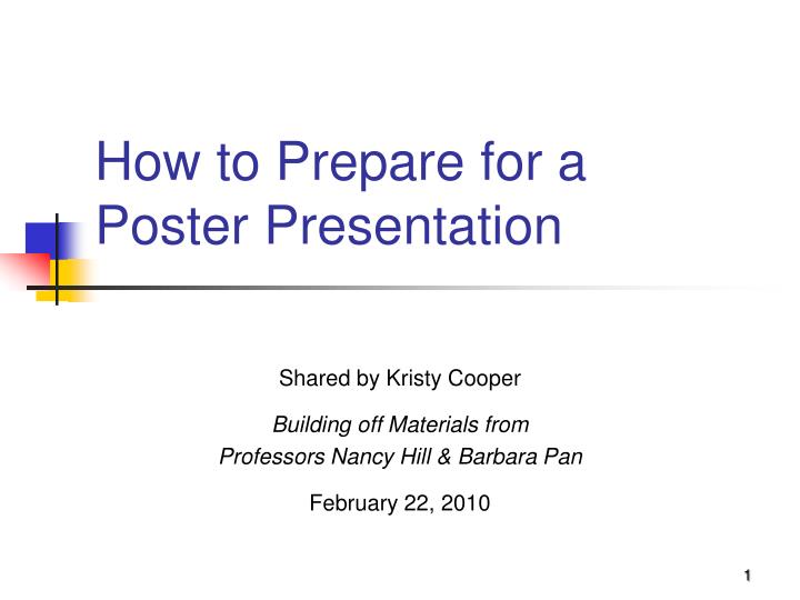 how to prepare for a poster presentation