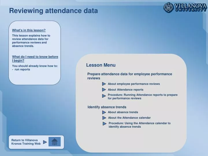 reviewing attendance data