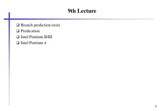 9th Lecture