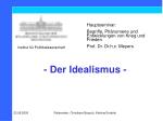 - Der Idealismus - - slide 1