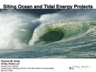 Siting Ocean and Tidal Energy Projects