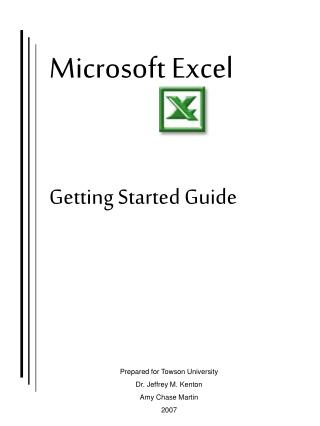 Microsoft Excel Getting Started Guide