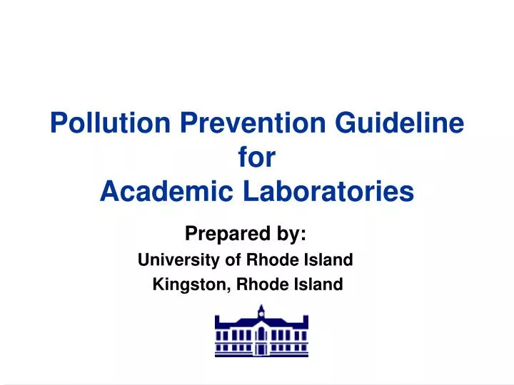 pollution prevention guideline for academic laboratories