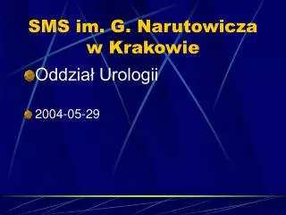 SMS im. G. Narutowicza w Krakowie