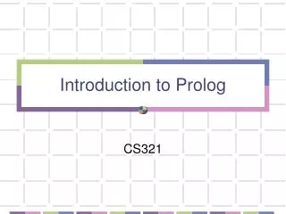 Introduction to Prolog