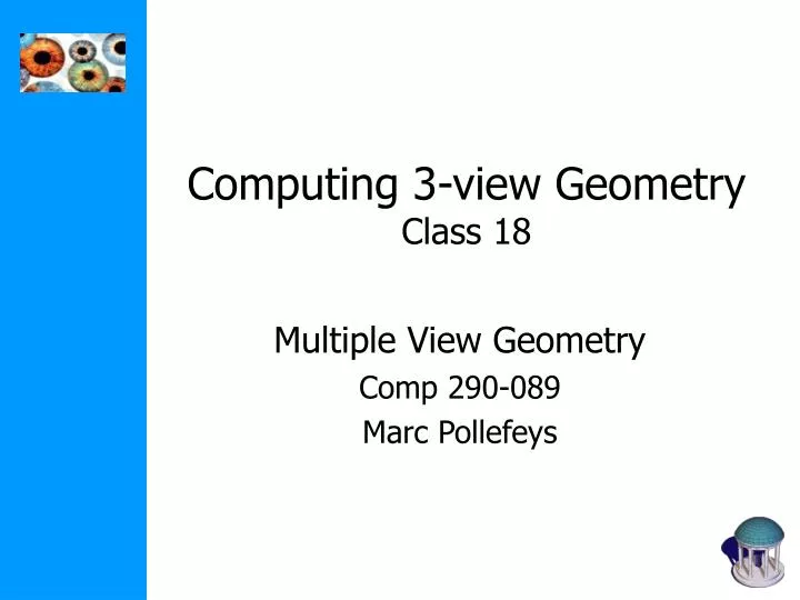 computing 3 view geometry class 18