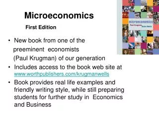 Microeconomics First Edition
