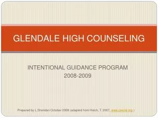 GLENDALE HIGH COUNSELING