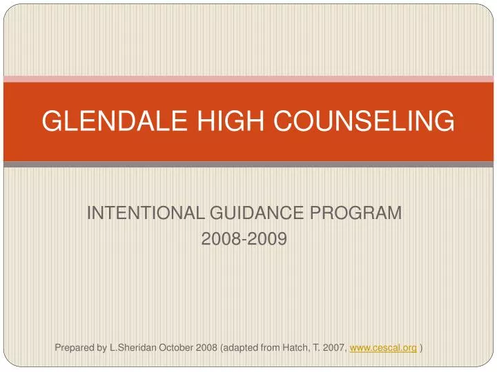 glendale high counseling