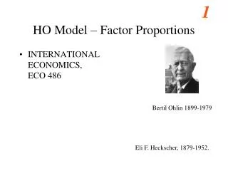 HO Model – Factor Proportions