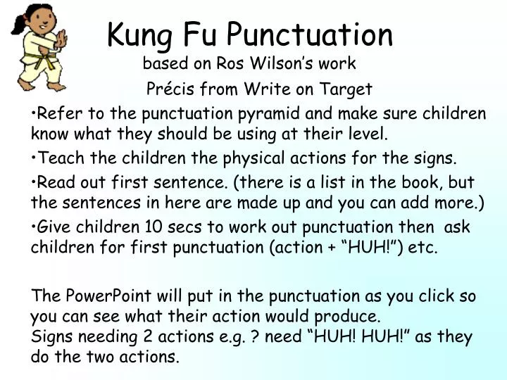 kung fu punctuation based on ros wilson s work