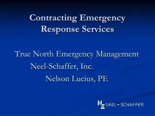 Contracting Emergency Response Services