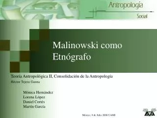 Malinowski como Etnógrafo