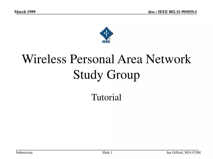 wireless personal area network study group