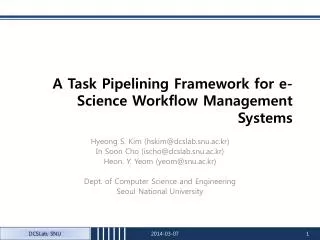 A Task Pipelining Framework for e-Science Workflow Management Systems