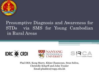 Presumptive Diagnosis and Awareness for STDs via SMS for Young Cambodian in Rural Areas