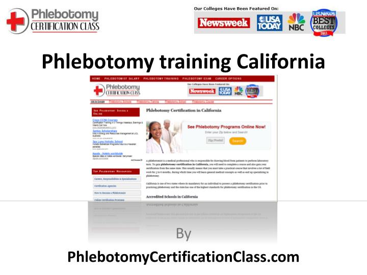 phlebotomy training california