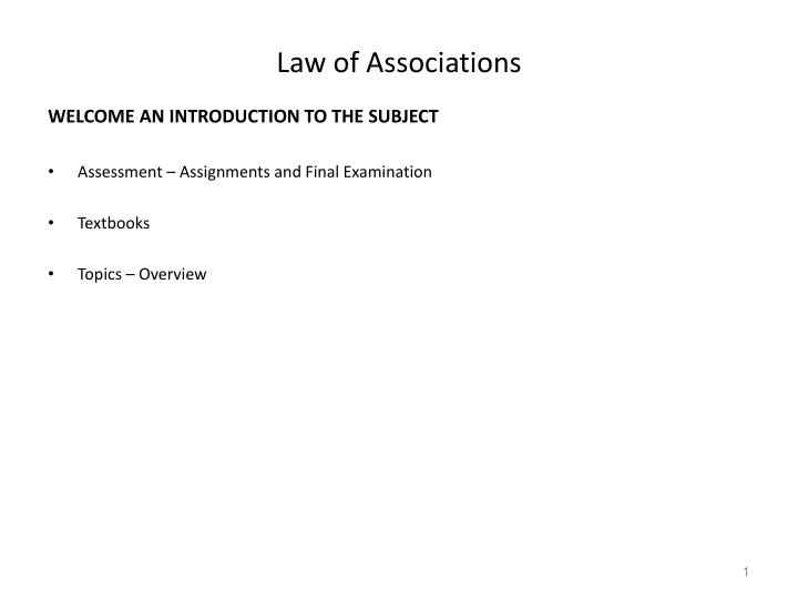 law of associations