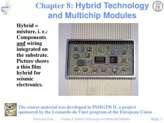 Chapter 8: Hybrid Technology and Multichip Modules