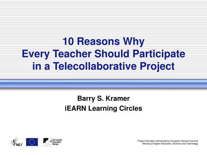 10 reasons why every teacher should participate in a telecollaborative project