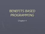 BENEFITS BASED PROGRAMMING - slide 1