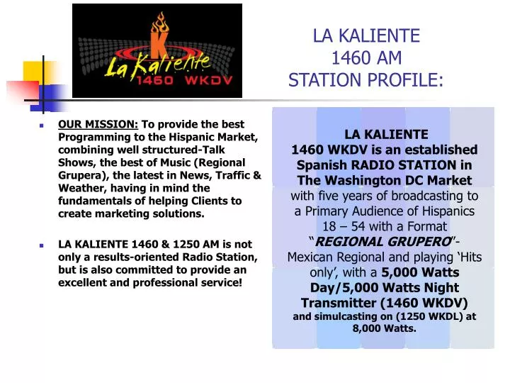 la kaliente 1460 am station profile