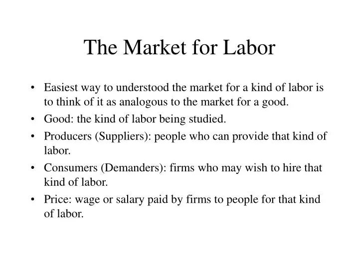 the market for labor