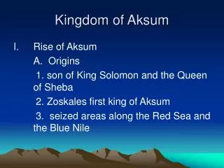 Kingdom of Aksum