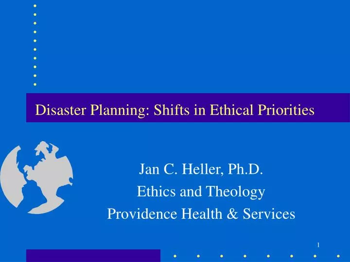 disaster planning shifts in ethical priorities