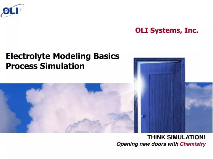 electrolyte modeling basics process simulation