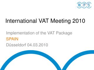 International VAT Meeting 2010