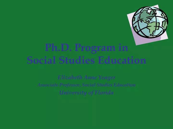 ph d program in social studies education