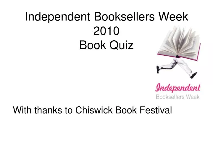 independent booksellers week 2010 book quiz