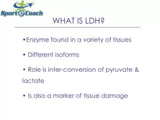 WHAT IS LDH?
